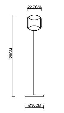 5919 Section LED Floor Lamp